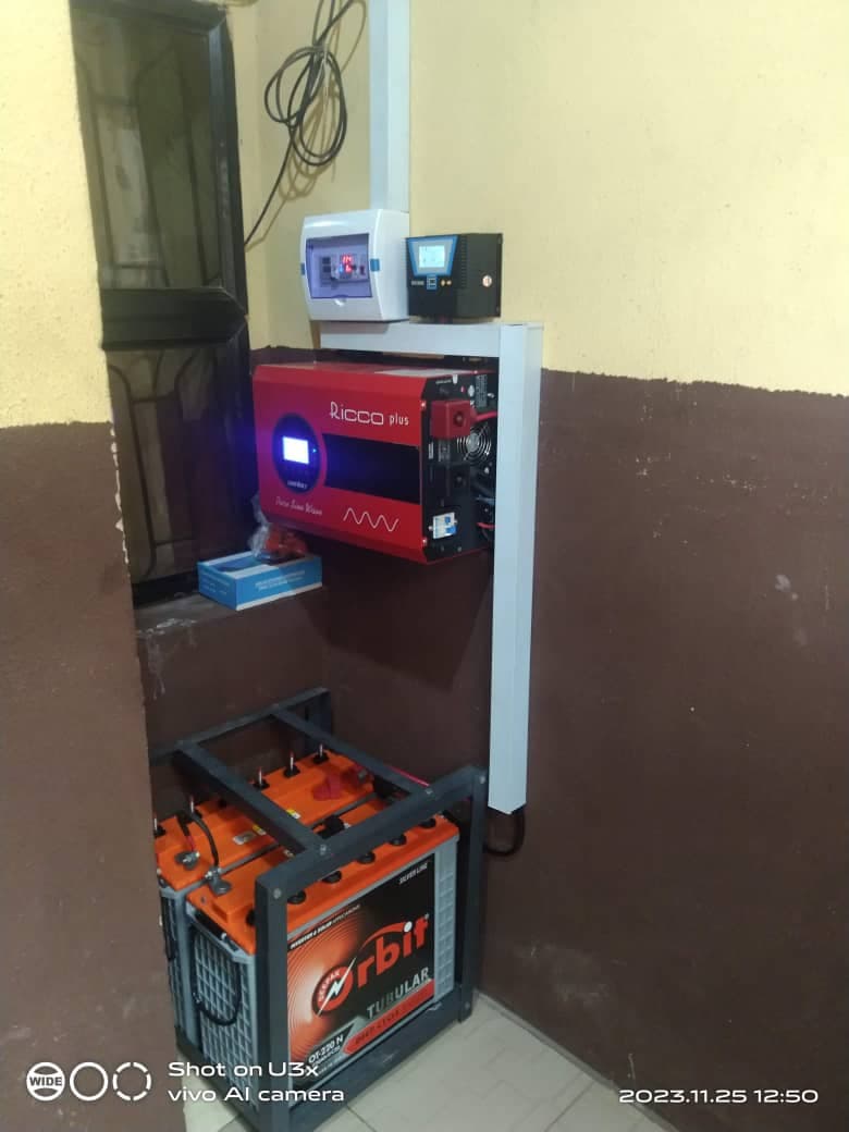 Solar panel installation project.