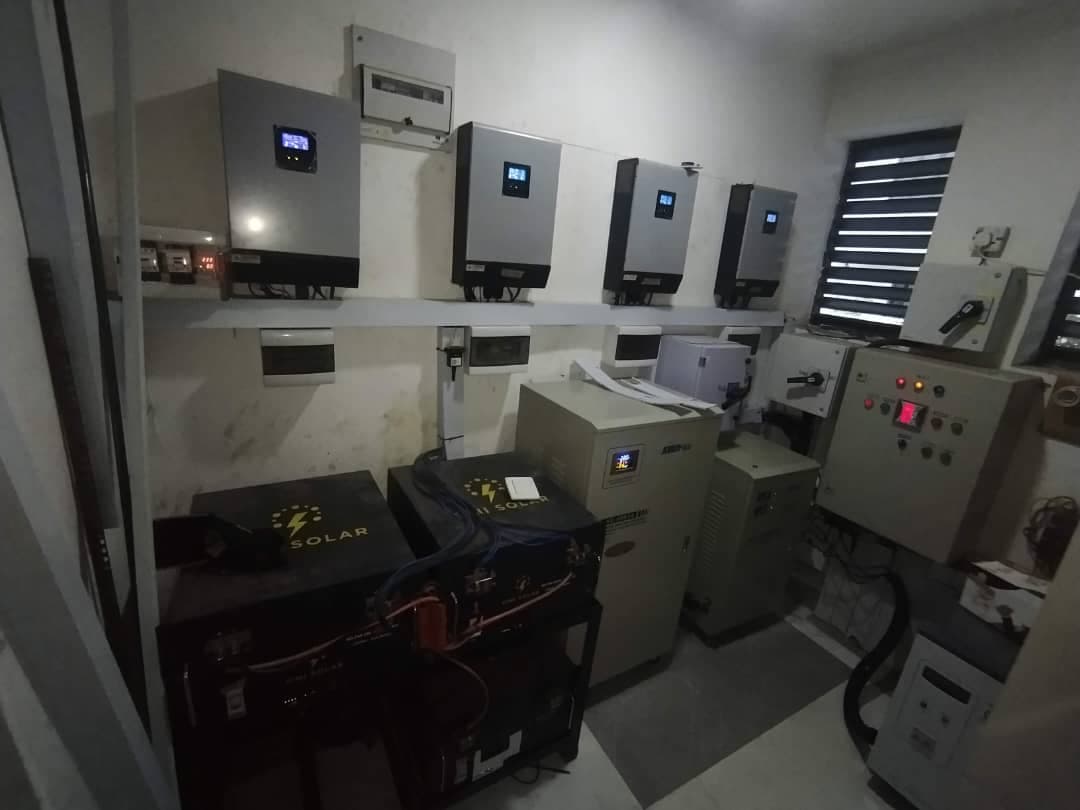 Solar panel installation project.