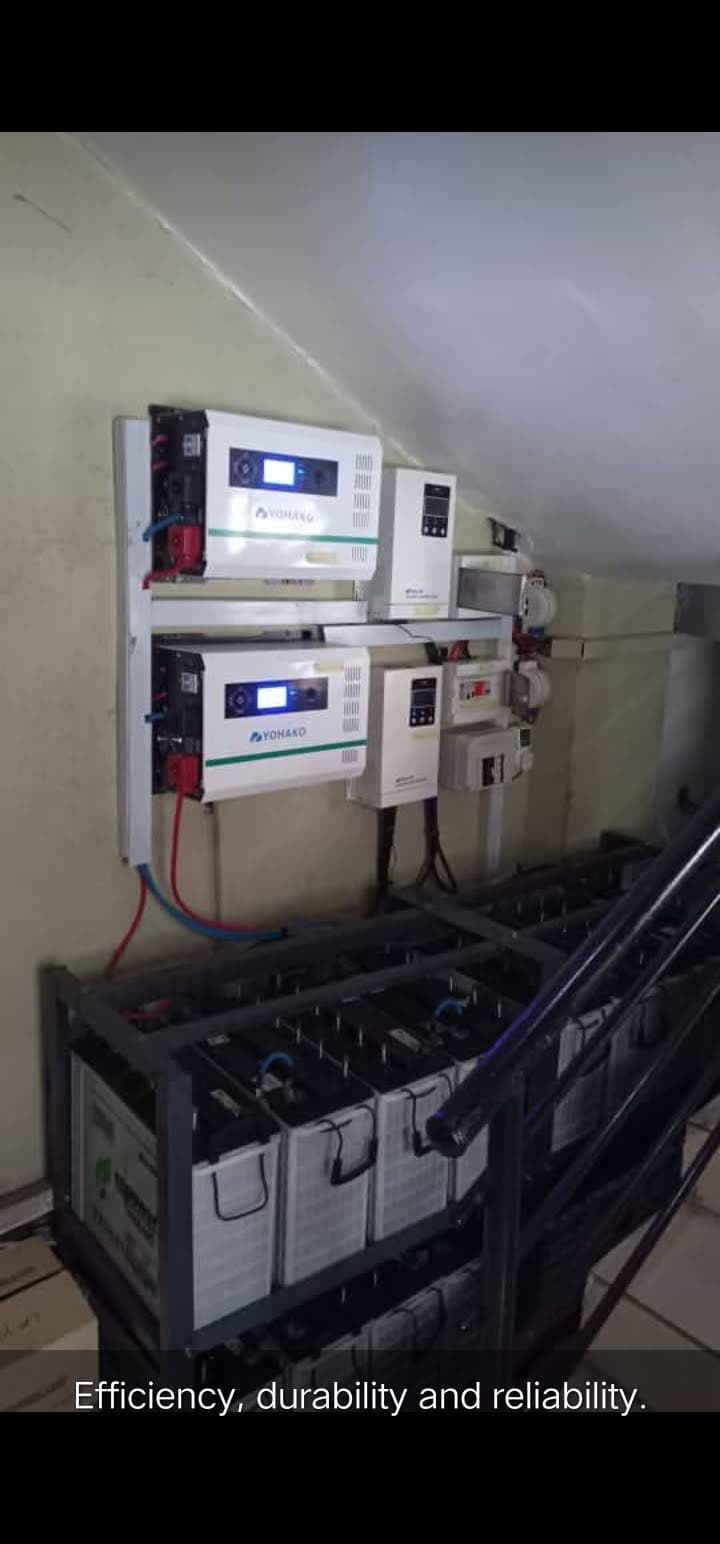 Solar panel installation project.