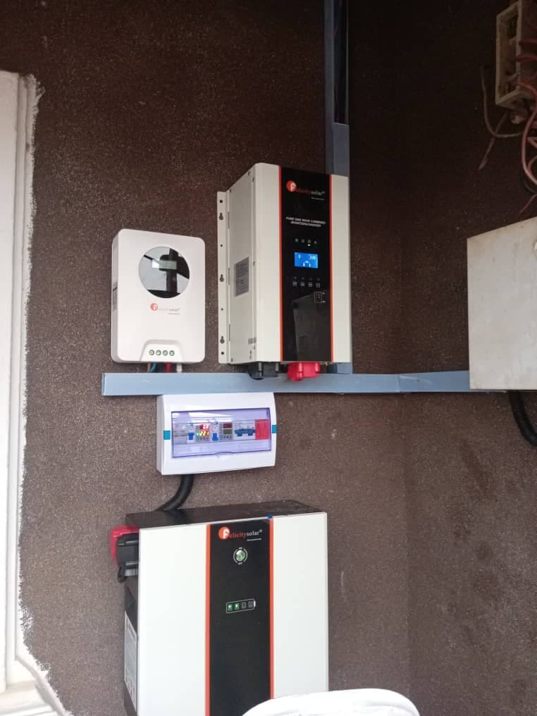 Solar panel installation project.