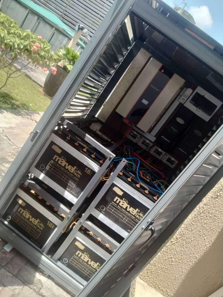 Solar panel installation project.