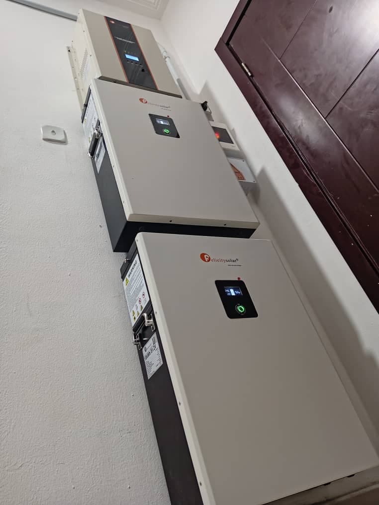 Solar panel installation project.