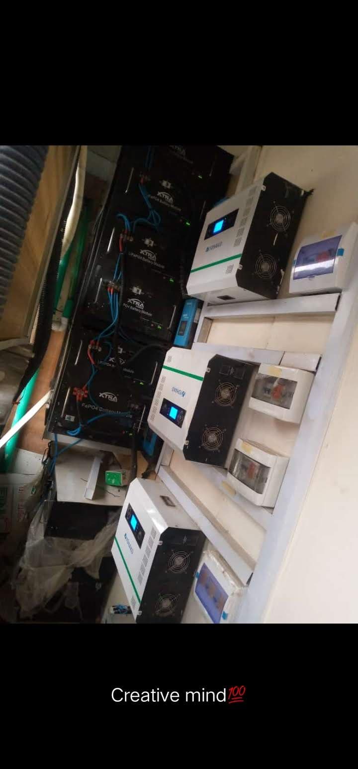 Solar panel installation project.