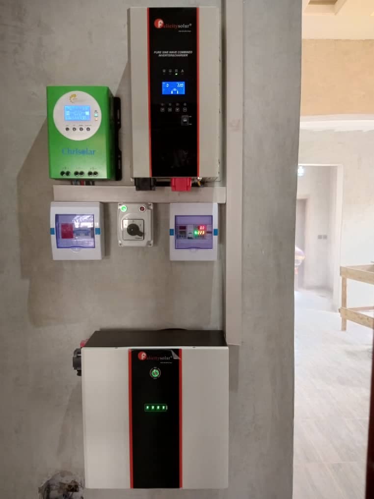 Solar panel installation project.