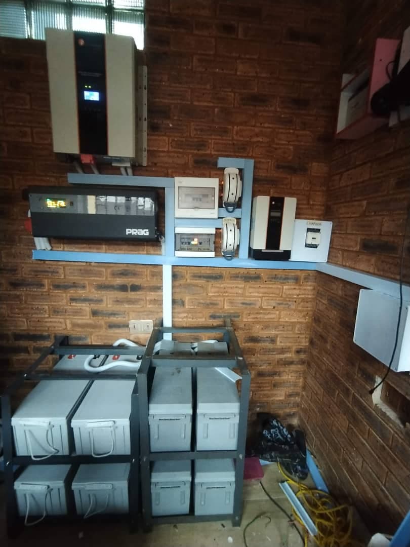 Solar panel installation project.