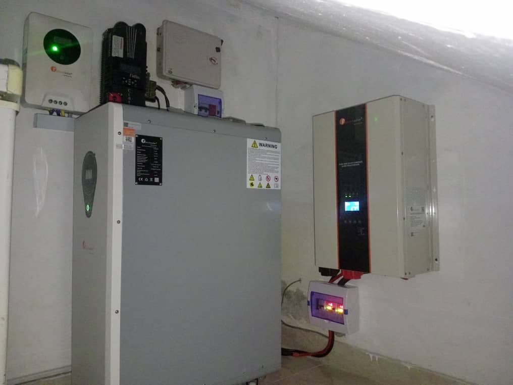 Solar panel installation project.