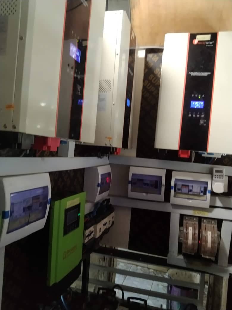 Solar panel installation project.