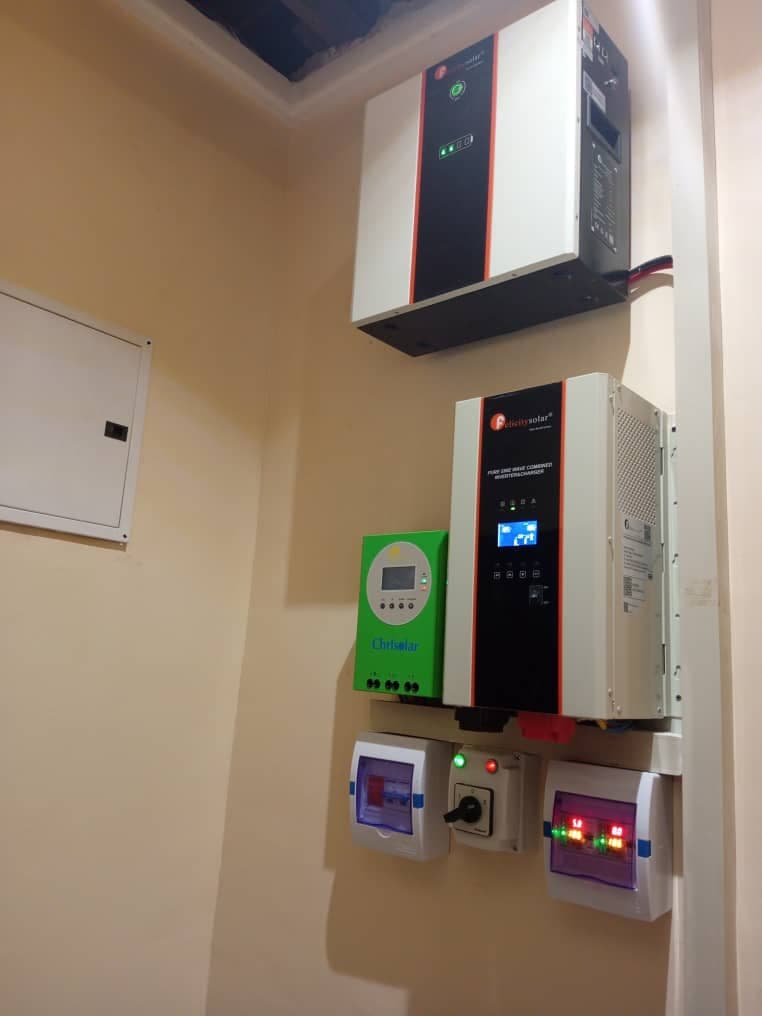 Solar panel installation project.