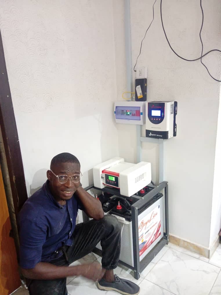 Solar panel installation project.