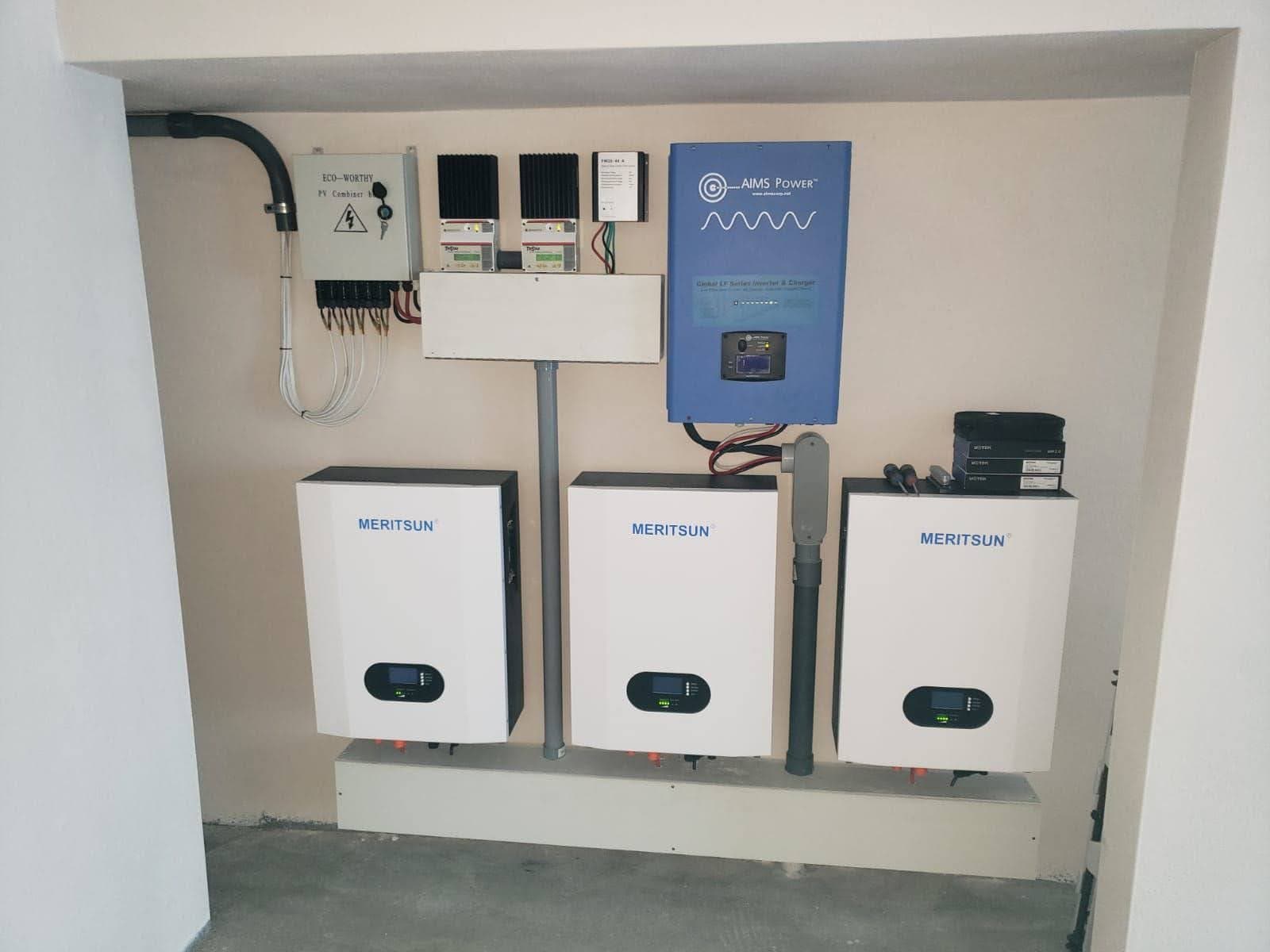 Solar panel installation project.