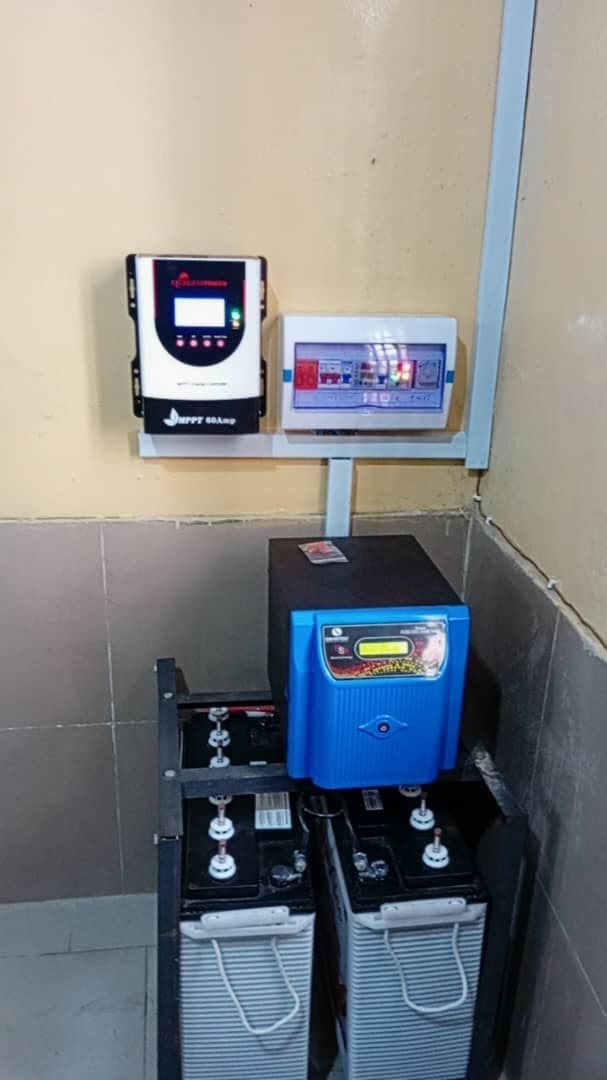 Solar panel installation project.